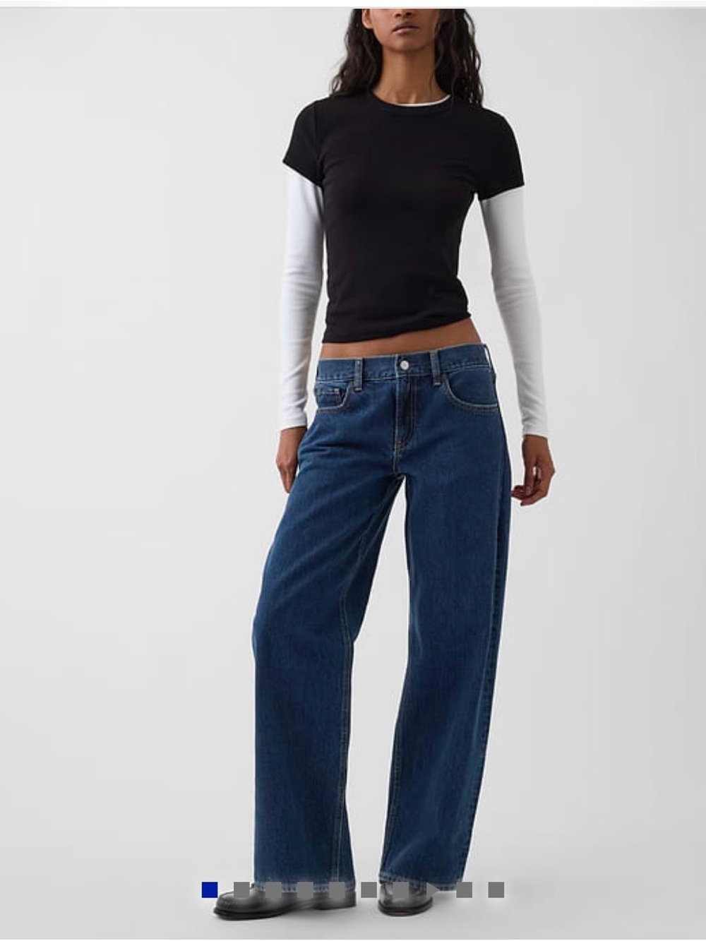 NWT SOLD OUT GAP X HAILEY BIEBER Low Rise Loose Jeans Medium Indigio Size 27